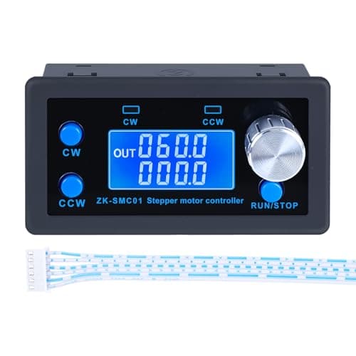 CNC Stepper Motor Controller (Driver Needed), PEMENOL DC 5-30V, 1/128 Microstep Resolution, Adjustable Speed, Angle, Delay & Direction, LCD Display – Compatible with NEMA 17/23 Motors