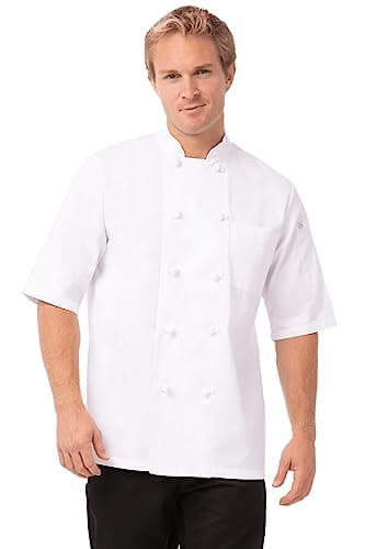 Chef Works Men's Tivoli Chef Coat, White, Large
