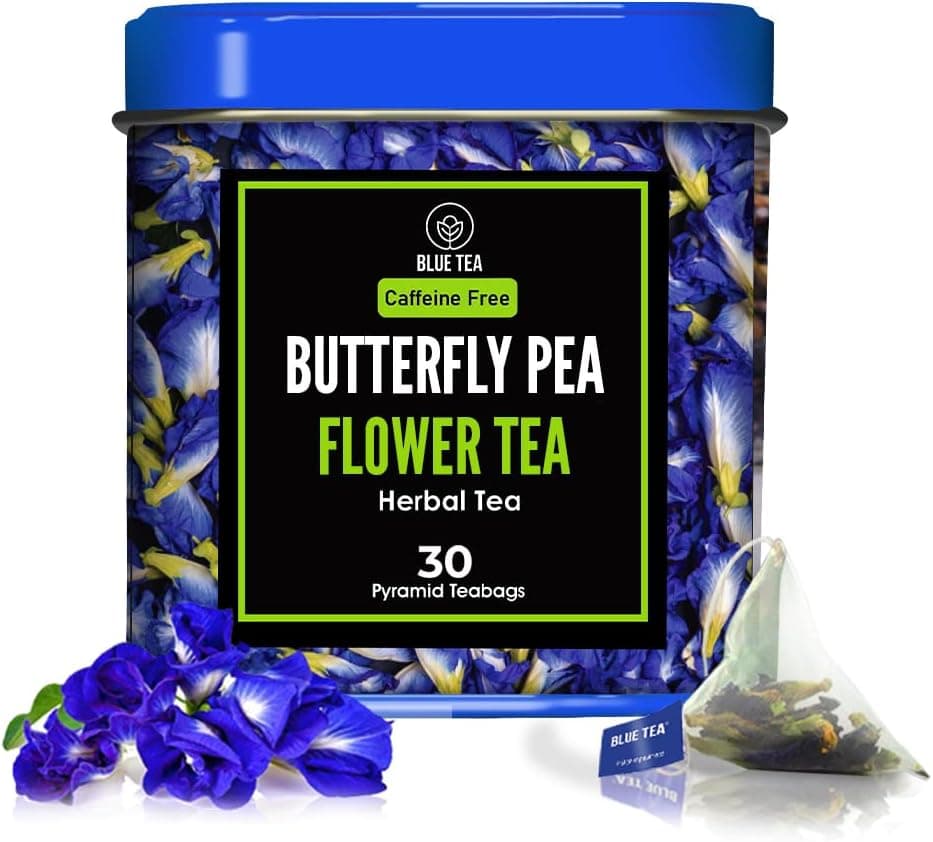 BLUE TEA Butterfly Pea Flower Herbal Tea - 30 Pyramid Bags