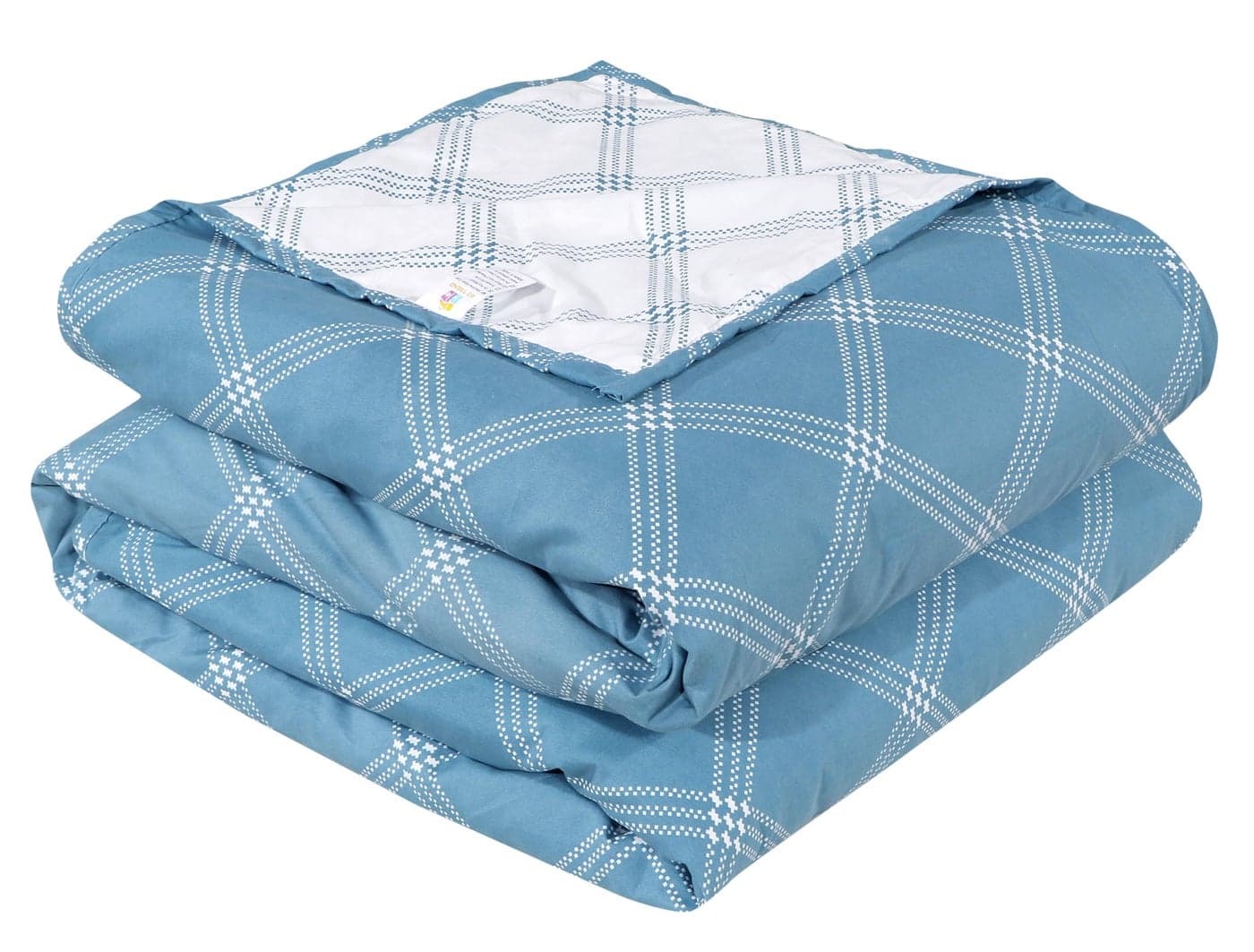 RD TREND® Glace Cotton Reversible Dohar for Single Bed (60x90 Inch) | Soft AC Blanket for Summer & Winter | Lightweight Comforter for All Seasons |Blue & White
