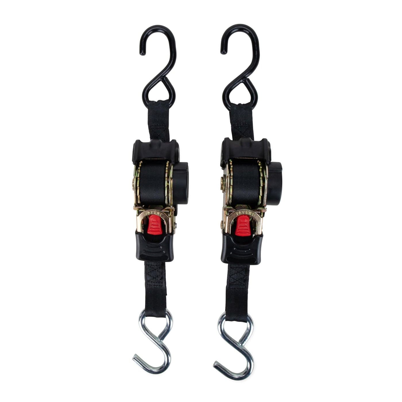 Camco Retractable Transom Tie Down Straps 6Foot 1500 lb Break Strength 500 lb Safe Working Load 2Pack 50033