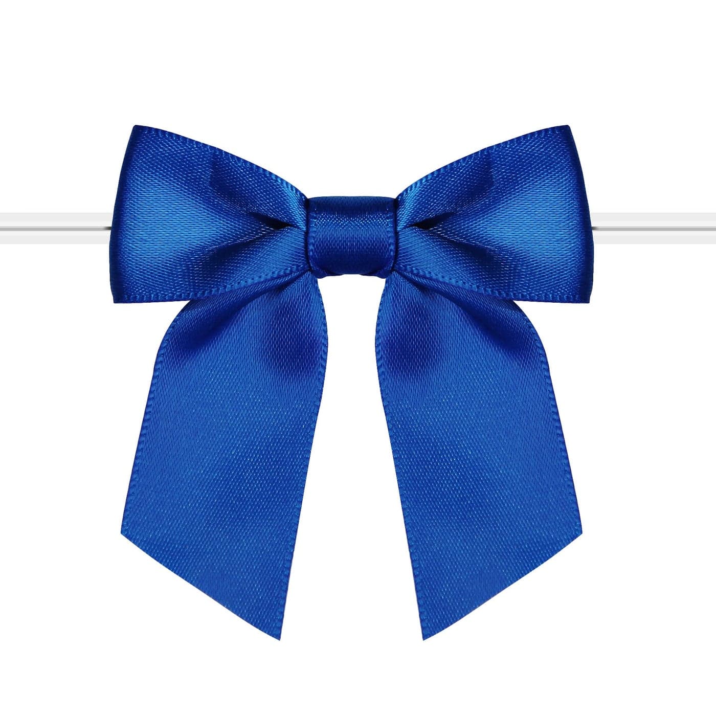 Rainbow Pana 60 Pack Twist Tie Bows for Treat Bags 3 Royal Blue Satin Ribbon Bows for Package Craft Gift Wrapping Decoration