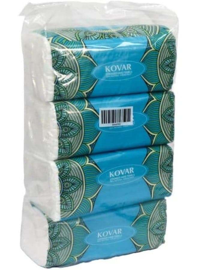 Kovar Pocket Tissue Pack – 4 Compact Packs Of Soft, 2-Ply Tissues – Ideal For Travel, Home, And Office Use – Gentle And Absorbent