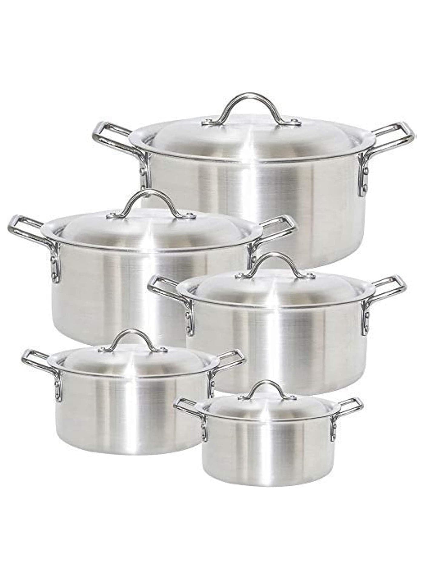 5-Piece Aluminium Cookware Set Silver