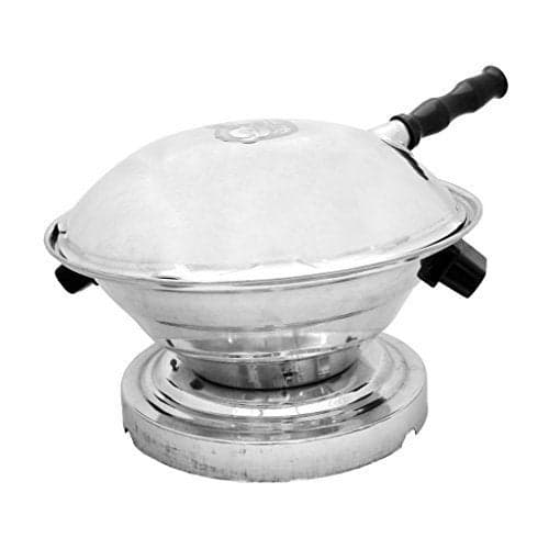 Taluka Aluminum Bati Maker and Tandoor Baking Oven 22 cm x 17 cm x 30 cm 1 Piece Silver