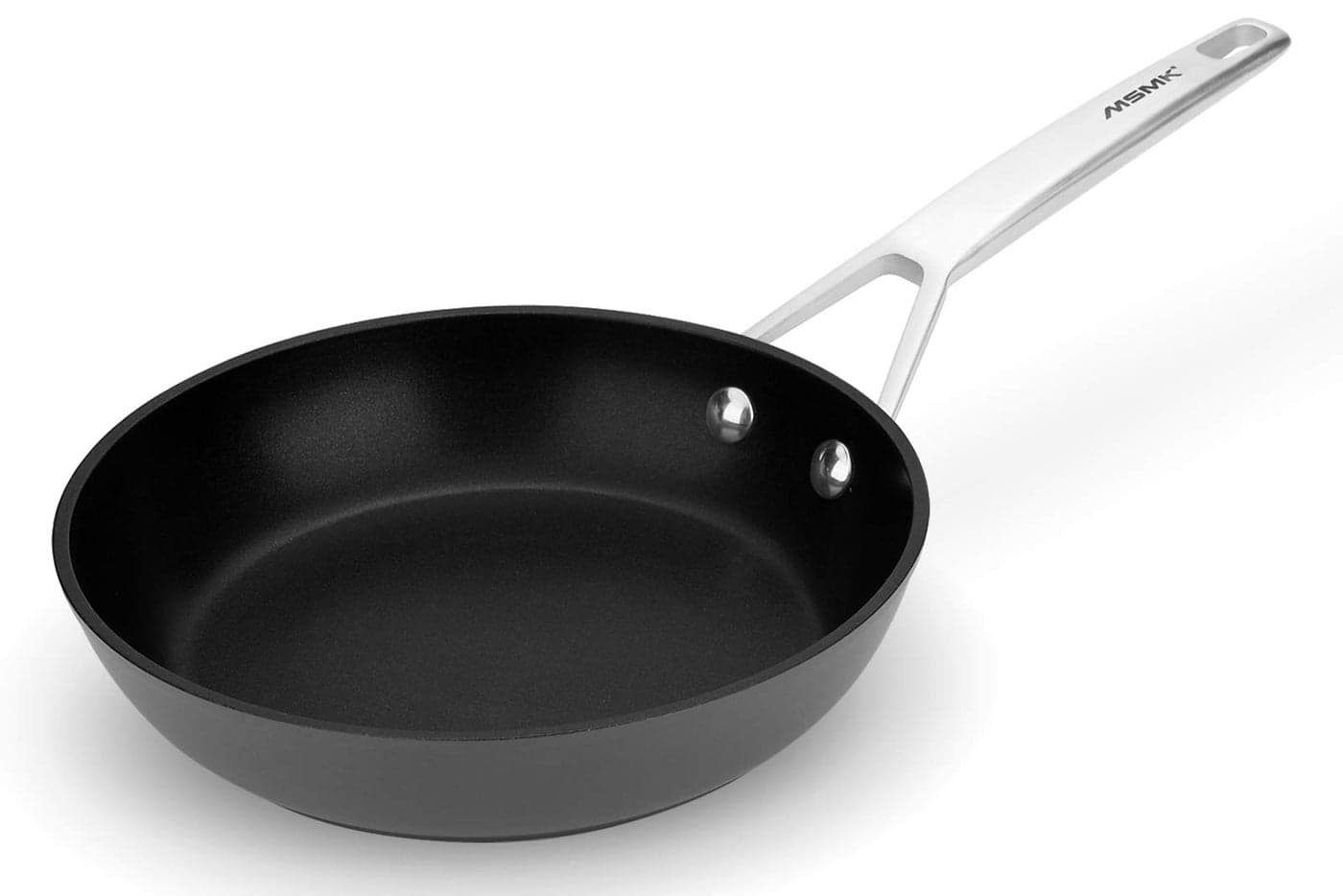 MsMk Small Frying pan 8inch Nonstick Durable Egg Omelet Skillet with StayCool Handle Limestone Non Stick Coating From GRE 4mm Stainless Steel Base Induction Oven Safe Dishwasher Safe