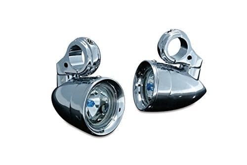 Kuryakyn 5019 Motorcycle Lighting Accessory Engine Guard Mounted Driving Lights Universal Fit for 114 Engine GuardsTubing Chrome 1 Pair