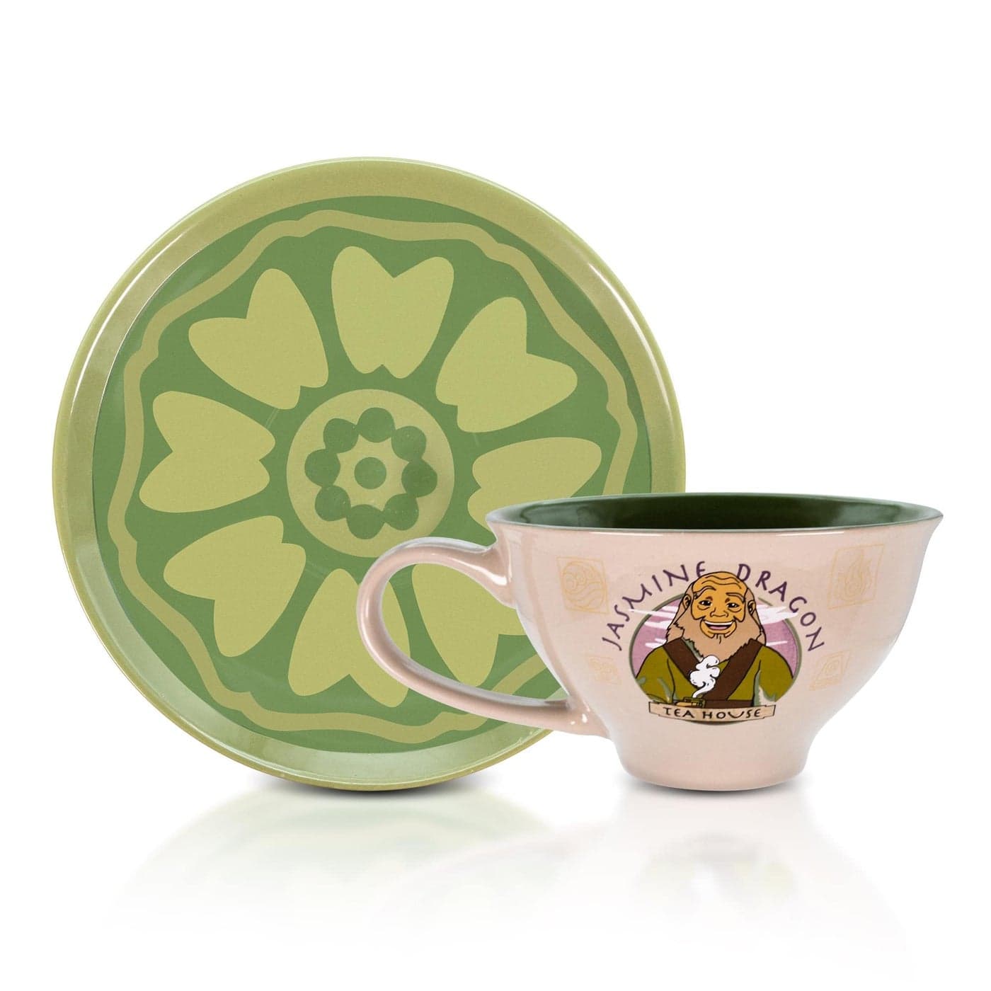 Avatar The Last Airbender Uncle Irohs Jasmine Dragon 12ounce Ceramic Teacup and Saucer Set Tea Party Gift Set For Coffee Espresso Mocha Latte Cute Anime Gifts and Collectibles