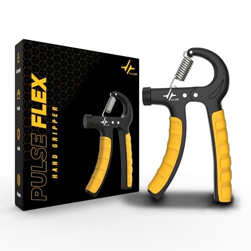 PulseITGrip Adjustable Hand Gripper 5-60 kg for Grip Strength, Forearm, Wrist & Finger Exercise Non-Slip, Durable Hand Grip Strengthener for Men, Women, Athletes, Fitness, and Injury Recovery (Hand Gripper)