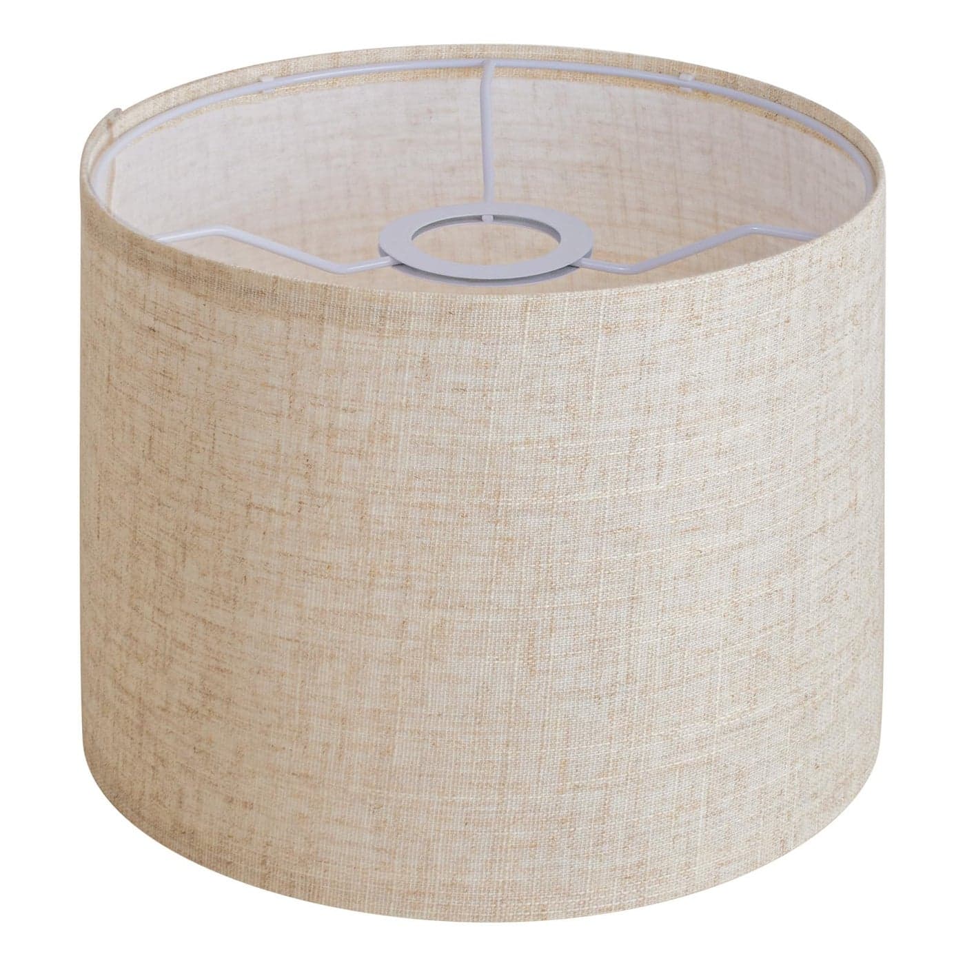 Beige Linen Small Drum Lampshade 866 Top x 866 Bottom x 787 High Lamp Shade Lamp Shade Replacement for Table and Floor Lamps Pendant Light Handcrafted Lampshade Easy Assembly