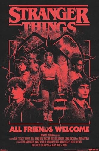 Netflix Stranger Things: Season 5 (2025) - All Friends Welcome Wall Poster, 34L" x 22.4W", Unframed Version