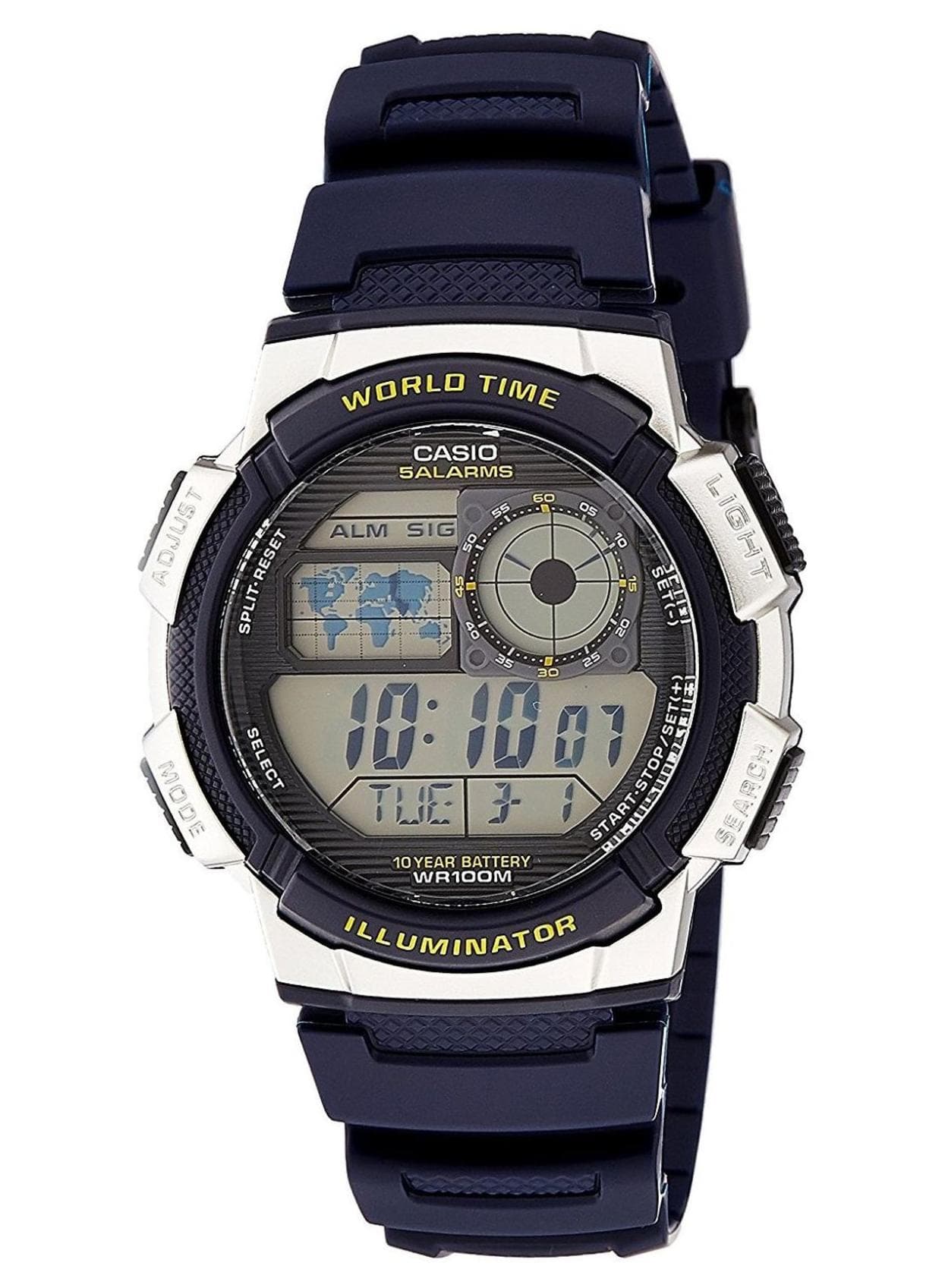 Men Resin Digital Quartz Watch AE-1000W-2AVDF - 40 mm - Blue
