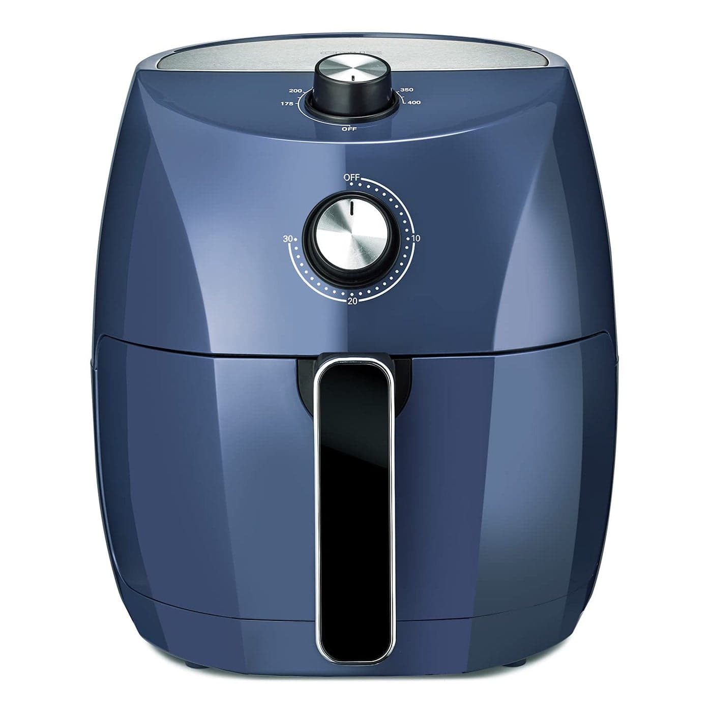 Crux 37QT Manual Air Fryer Faster PreHeat NoOil Frying Fast Healthy Evenly Cooked Meal Every Time Dishwasher Safe Non Stick Pan and Crisping Tray for Easy Clean Up Stainless SteelBlue