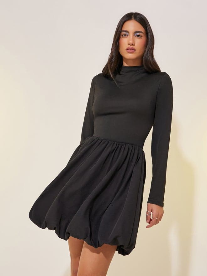 Gathered Bubble Dress — M