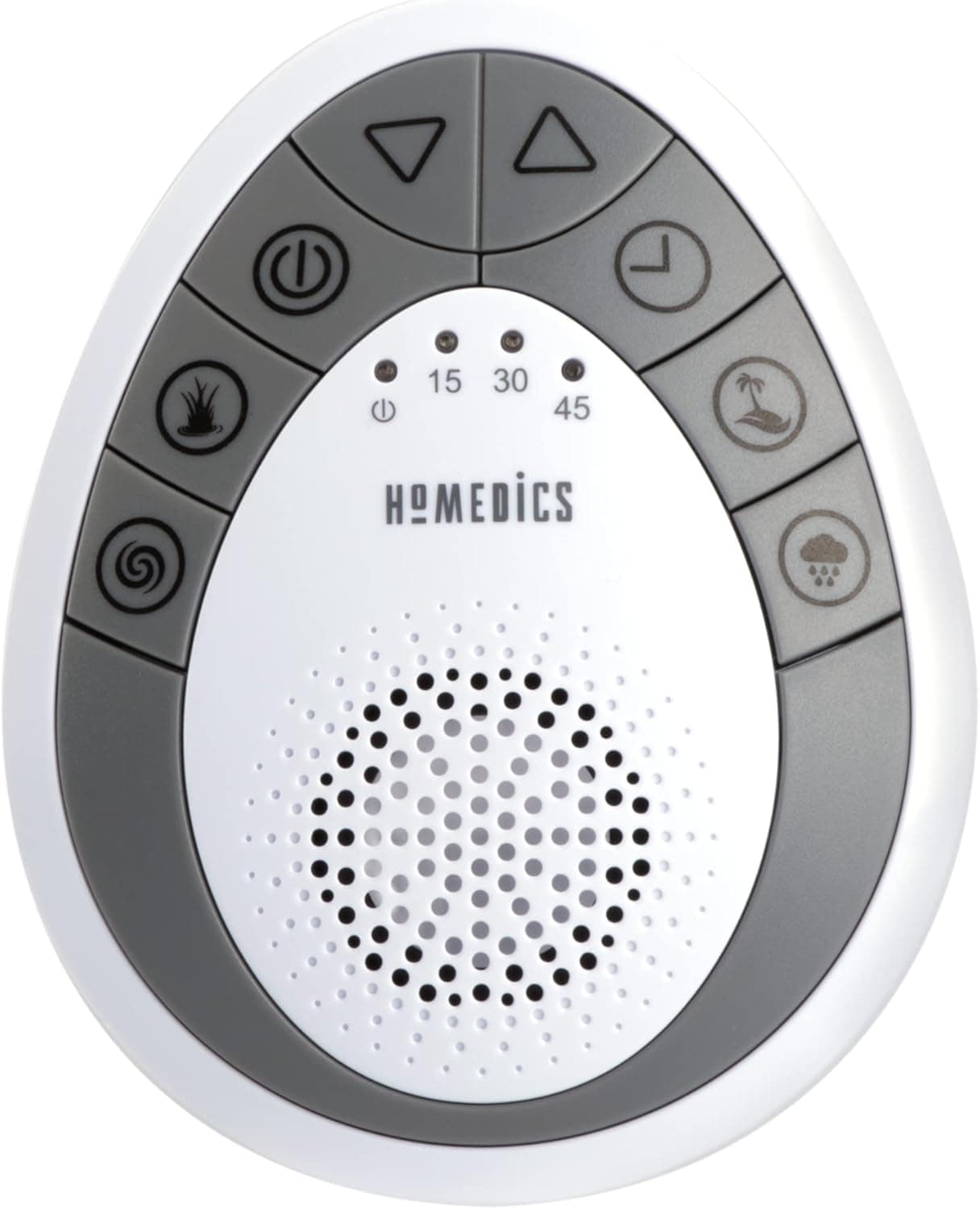Homedics Rejuvenate Traveler White Noise Sound Machine, Portable Sound Machine with 4 Relaxing Sounds for Travel, Home, Nursery and Office, Auto Off Timer