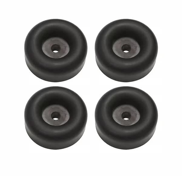 4 Pack Rubber Isolation Feet Pads Thick Rubber WashersRound Rubber Bump StopsBumper Damping PadVibration Damping Pads25 Trailer Ramp Door Rubber BumpersCompatible with Truck Cargo Hatch