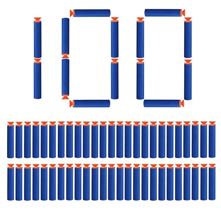 VGRASSP Soft Foam Suction Bullets Darts for Toys Guns - Sticky Safe Bullets Compatible with Nerf N-Strike and Blaze Storm Guns (Pack of 100) - Color As Per Stock, Blue