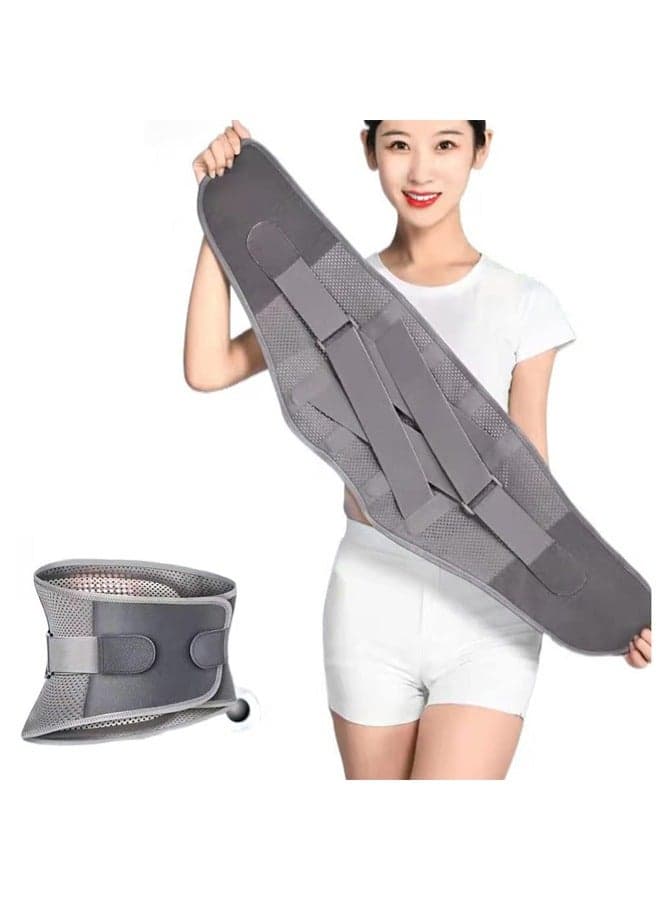 Back Brace for Lower Back Pain with 4 Stays, Breathable Self-heating Back Support Belt, Adjustable Waist Strap Man & Woman Lumbar Support Brace to Relief Herniated Disc, Sciatica, Scoliosis