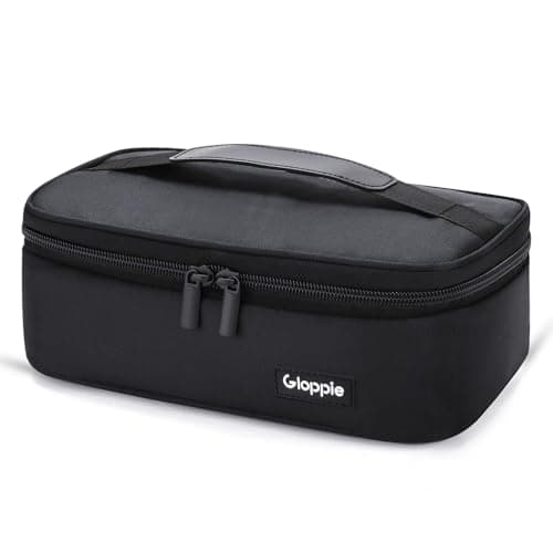Gloppie Small Lunch Bag for Adults & Kids - Compact Insulated Lunch Box, Durable & Food-Grade Lining | Portable Cooler for Work, School, Travel (Black)