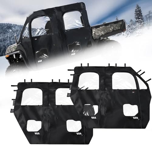 StarknightMT UTV Cab Enclosure with Zipper Compatible with CFMOTO UForce 1000 XL 20222025 Waterproof UTV Soft Side Doors Black Windproof Dust Protection