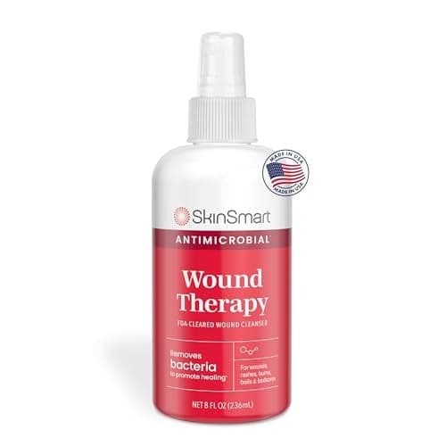SkinSmart Antimicrobial Wound Therapy Hypochlorous Acid Safely Removes Bacteria so Wounds Can Heal 8 Ounce Clear Spray