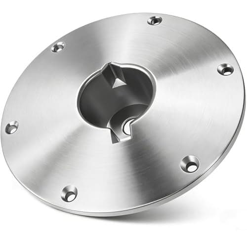 MTZUL 9" x 9" Boat Seat Base Aluminum Alloy Material Fits 2" or 2 3/8" Pin Post Sockets SP-68914 Heavy Duty Boat Seat Pedestals Compatible with Attwood Swivl-Eze Boat Seat Mounts Fits Most Boats