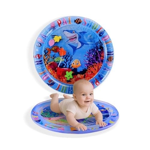 Zeccorp Baby Kids Circle Water Play Mat Toys Inflatable Tummy Time Leakproof Water Play Mat, Fun Activity Play Center Indoor and Outdoor Water Play Mat for Baby, Pack of 1, Multicolour