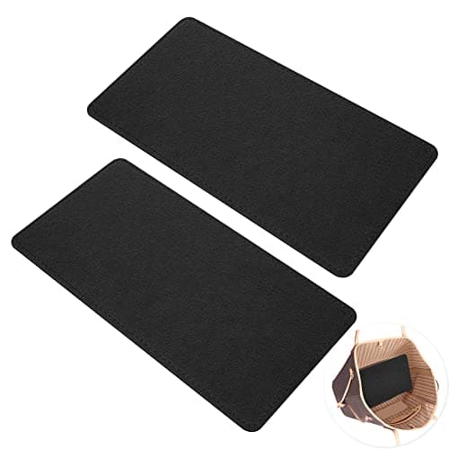 PH PandaHall 2pcs 13.7 x 7 Inch Felt Bag Base Shaper, Insert Bottom Black Purse Rectangle Liner Board for Handbag Leather Backpack Cosmetic Travel