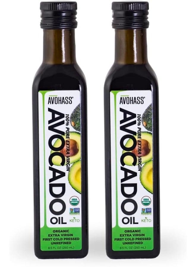 Avohass Organic Extra Virgin Avocado Oil - 2 Bottles