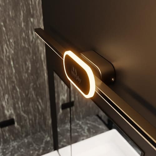 Murphy Aluminium 16+2W Black Finish Led Picture Photo Frame Light/Bathroom Dressing Table Light With 3 Color Changing Light (White,Warm White And Natural White), Pack Of 4