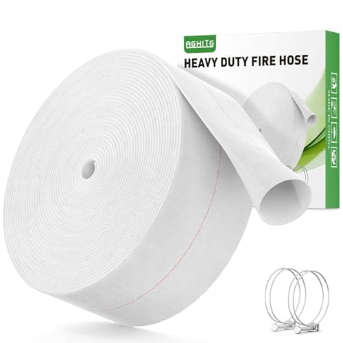 AGHITG Backwash Hose, 2 inch Fire Hose With Clamp, Heavy Duty Sump Pool Drain Hose, 60Ft Discharge Hose for Swimming Pool, Garden Irrigation.