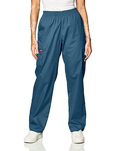 Dickies Women's EDS Signature Scrubs Missy Fit Pull-On Cargo Pant, Caribbean Blue, XX-Large