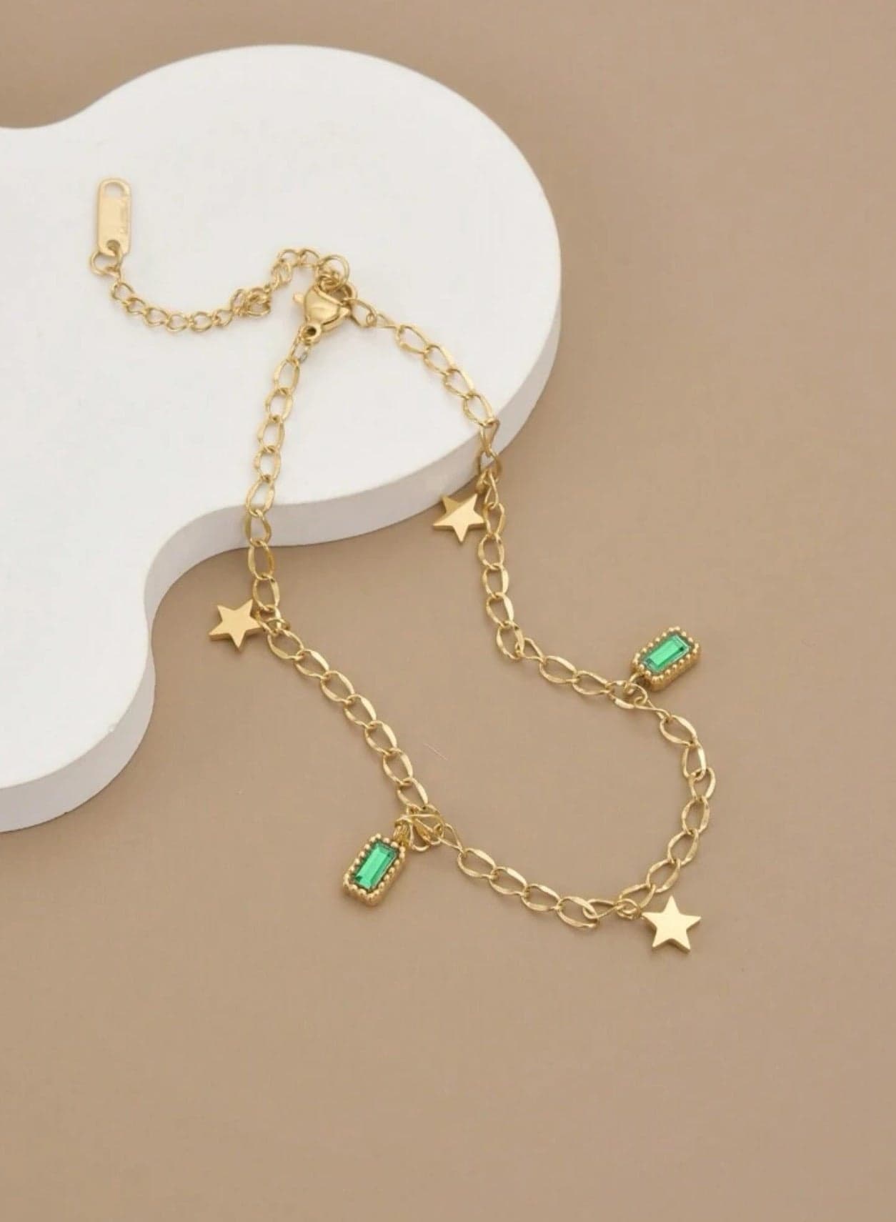 Stainless Steel Gold Plated Anklet For Women