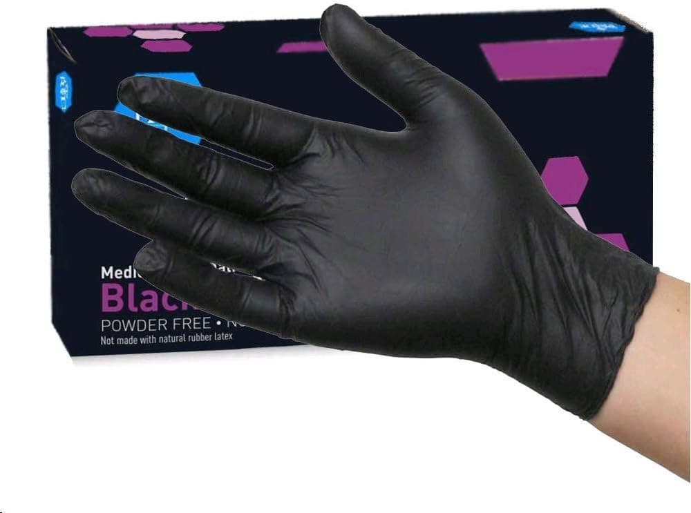 MedPride Black Nitrile Powder Free Exam Gloves XLarge 100