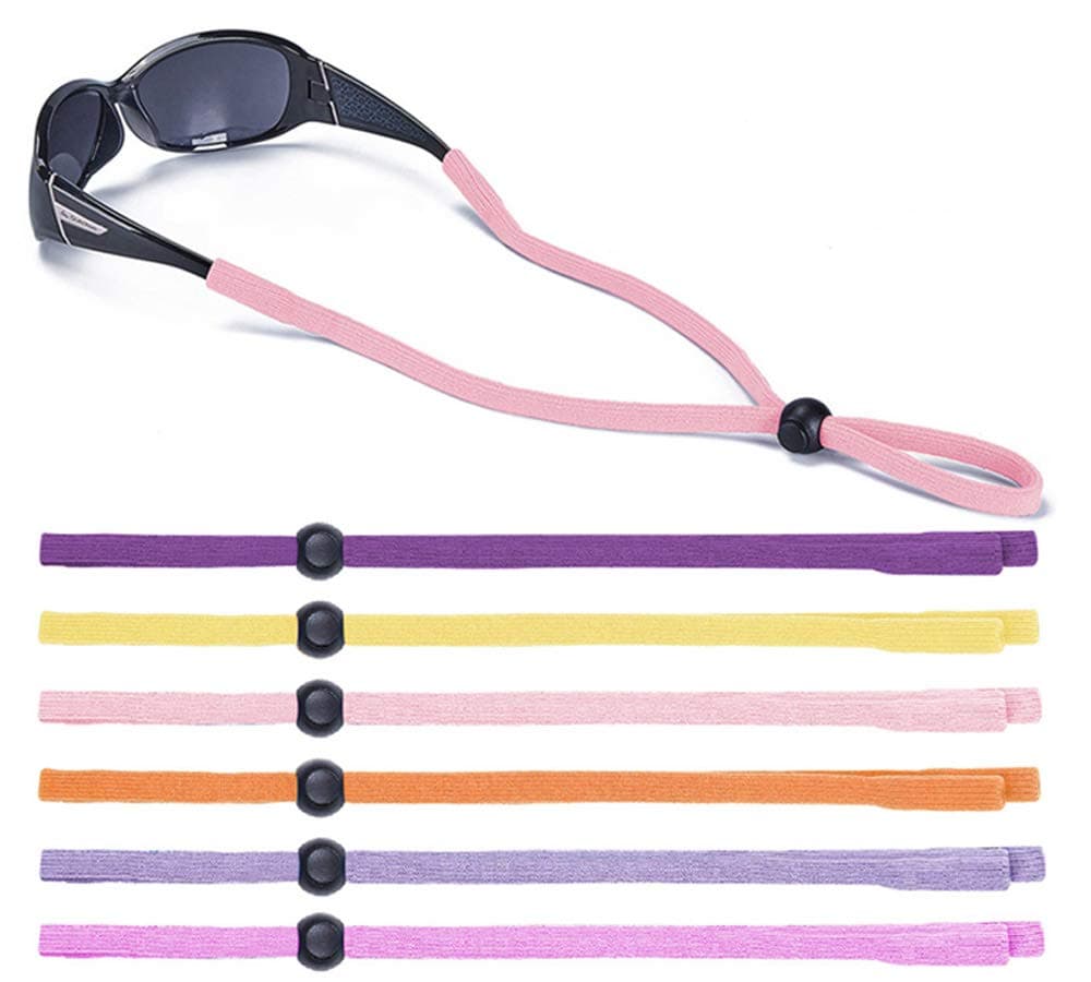 SHINKODA Kids Glasses Strap for Girls Sunglass Holder Lanyard Sports Eyeglass Cord with Adjuster Elastic Rope Eyewear Retainer Pack of 6 Cute Pretty Pastel Colors