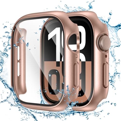 Tensea for Waterproof Apple Watch Screen Protector Case Series 11/10 46mm Accessories, iWatch Protective Face Cover with Tempered Glass Film for Women Men, Bumper Case for iPhone Watch 46 mm