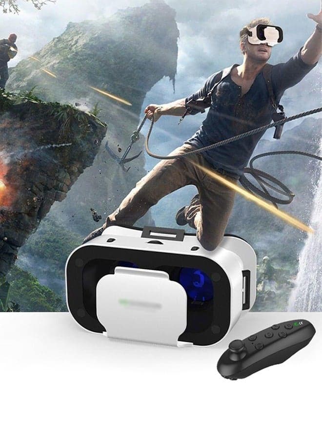 VRSHINECONG05a Virtual Reality VR Glasses 3D Headset Viar Device Smart Helmet Lenses Goggle Compatible for Mobile Phone Cell Smartphone Headphone for Children Family Friend Gifts