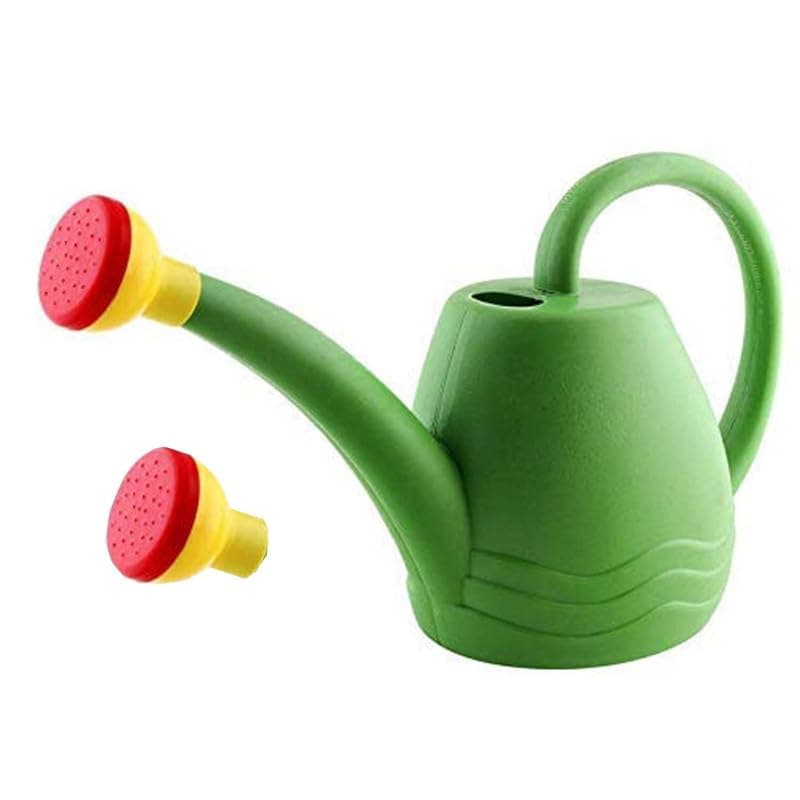 Go Hooked Premium Plastic Watering Can for Plants with Extra Nozzle (Green) (1.8 Litre)