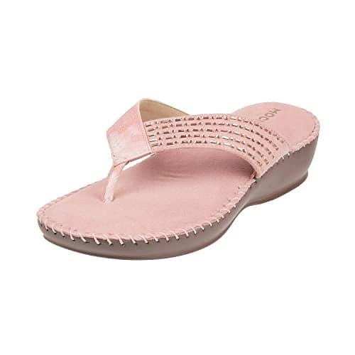 Mochi Women Pink Flat Comfort Slip-on UK/6 EU/39 (44-1675)