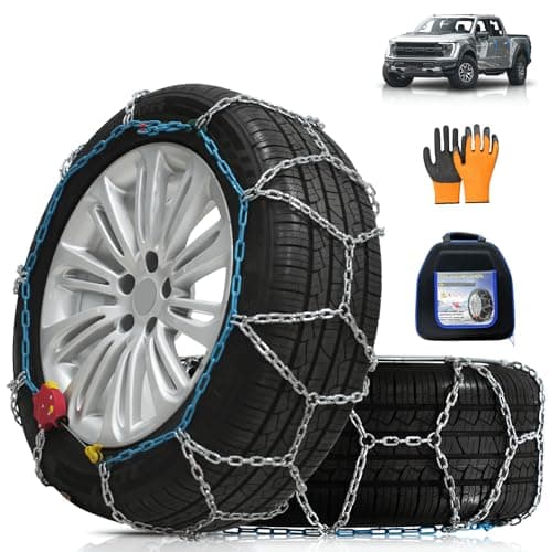 AutoChoice AutoFixing Snow Chains Tire Chains For Light Truck SUV Pickup Trucks, Easy installation, Contains Titanium for Wear Resistance, Set of 2(HRV265)