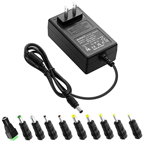 ALITOVE 12V 3A Power Supply DC 12 Volt AC Adapter 36W 2.5A 2A 1.5A 1A Replacment Power Cord Converter Transformer 4.92Ft with 10 Tips for LED Strip Light CCTV Security Camera Router PC Monitor