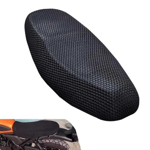 Shakas Scooter Motorcycle Seat Cover Heat Insulation Breathable Honeycomb Mesh Antiscald Thickened Protective Cover Summer Essential Accessory Suitable for Most Motorcycle Scooters Black M