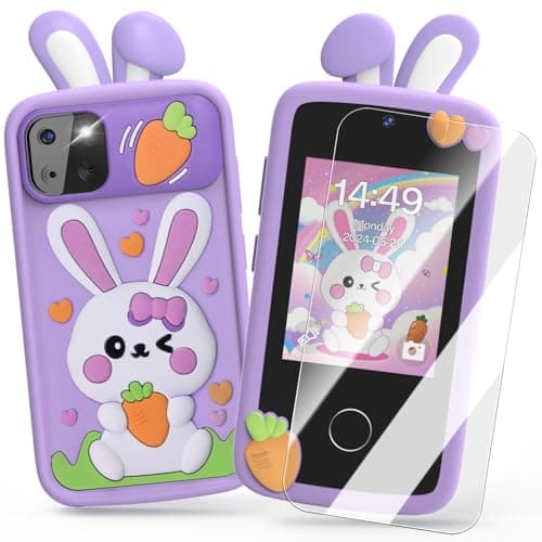 Luyiilo Kids Smart Phone Toys for GirlsEaster Gift for Kids Toys for 39 Girls Mini Smart Phone Toys with 28 Touchscreen 16 Learning Games Dual Camera Music Player 8G SD Card