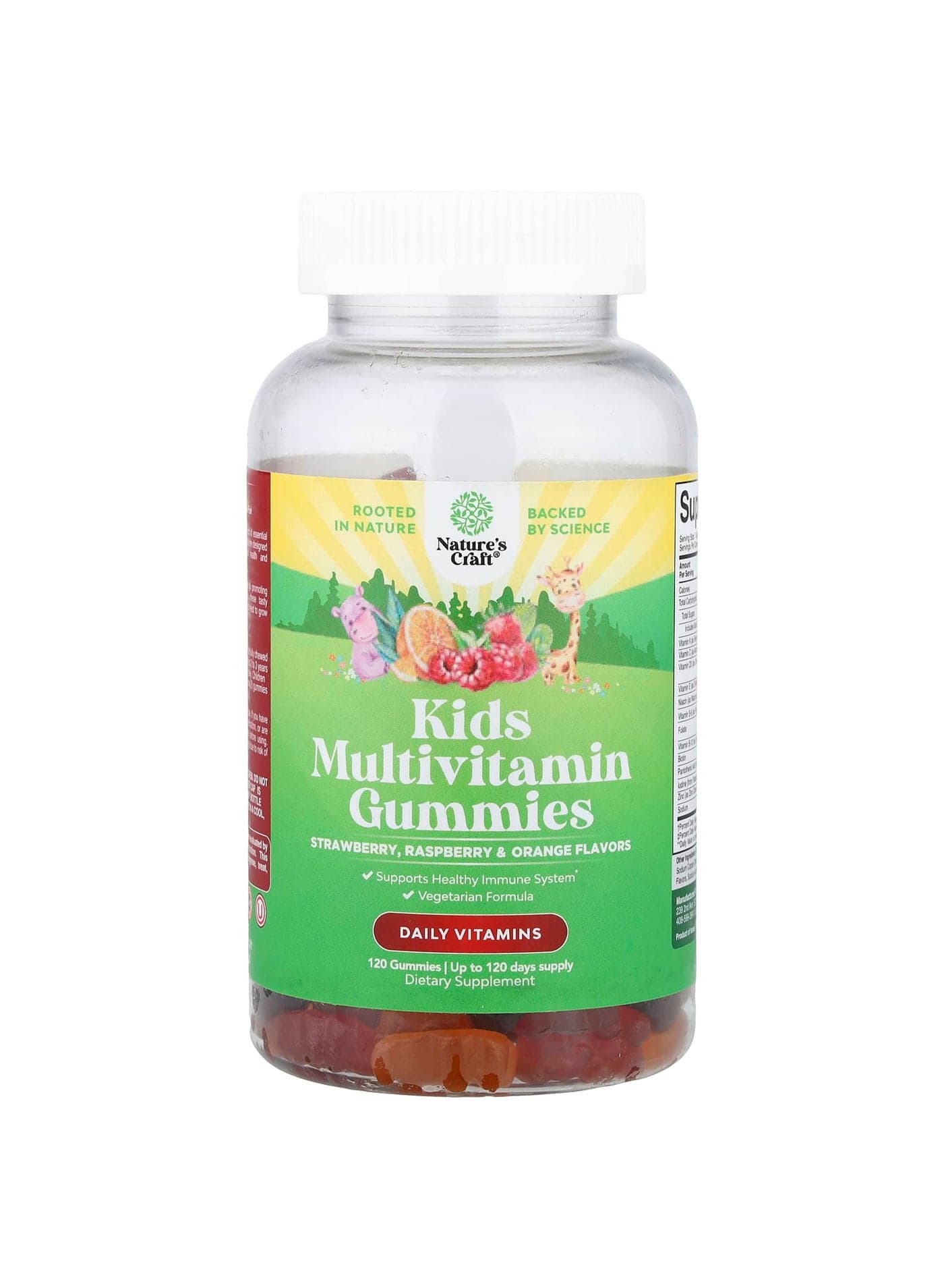 Kids Multivitamin Gummies, Strawberry, Raspberry & Orange, 120 Gummies