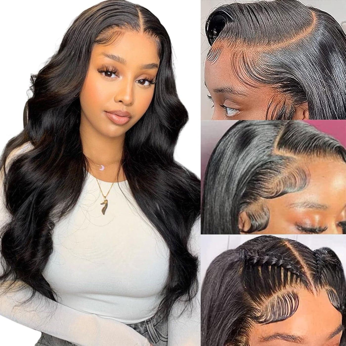 ANNELBEL 250 Density HD Lace Front Wig 12A Grade 13x6 Transparent Lace Frontal Human Hair Wig for Women Glueless Pre Plucked Natural Color 20 Inch