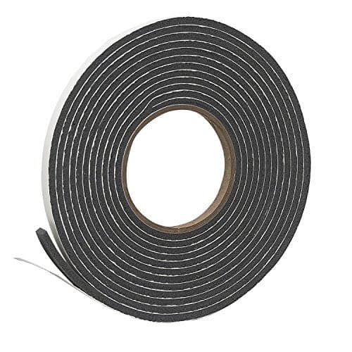 Frost King Vinyl Foam Tape - Closed Cell - Moderate Compression, 3/8" W, 3/16" Thick, 17' L, Grey, 2 Pack