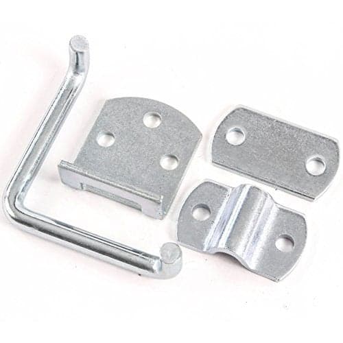 Red Hound Auto Stake Rack Gate Corner Latch Single Security Straight Mount Bent Bracket Utility Body Flatbed Trailer Wood Side