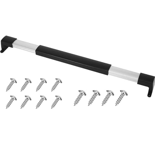 SVNR RV Screen Door Handle Grab Bar Adjustable from 21 58 to 28 58 with NonSlip Grip for RV Motorhome Camper Travel Trailer Black