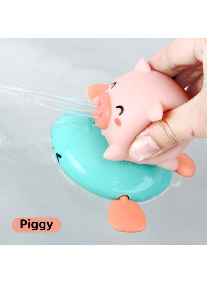 Baby Bath Toys Set Small Animal Water Play Toys for Boys and Girls Color Gray Riding Flying Fish