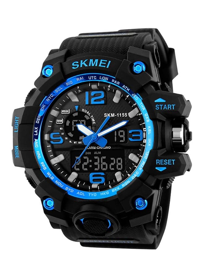 Men's Water Resistant Silicone Analog+Digital Watch 1155-3
